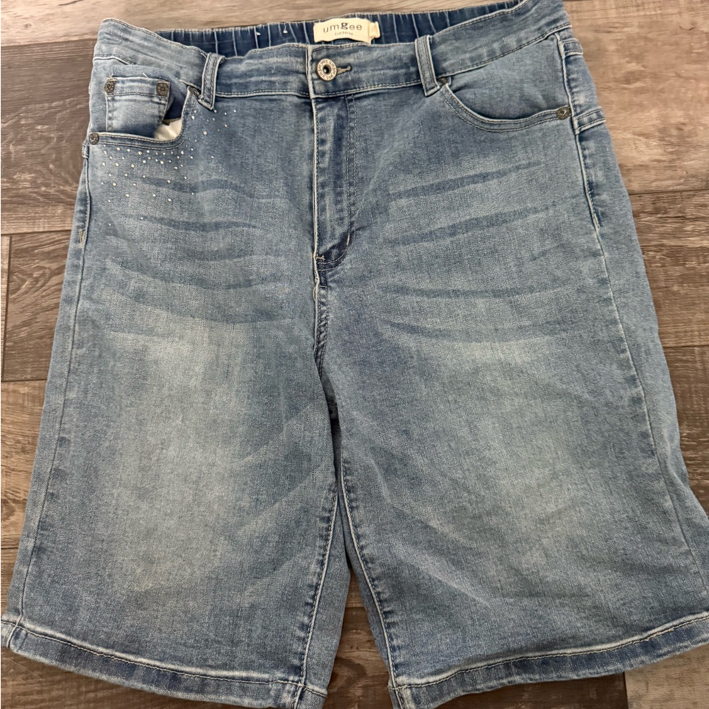 Umgee Blue Bermuda Shorts Summer Style